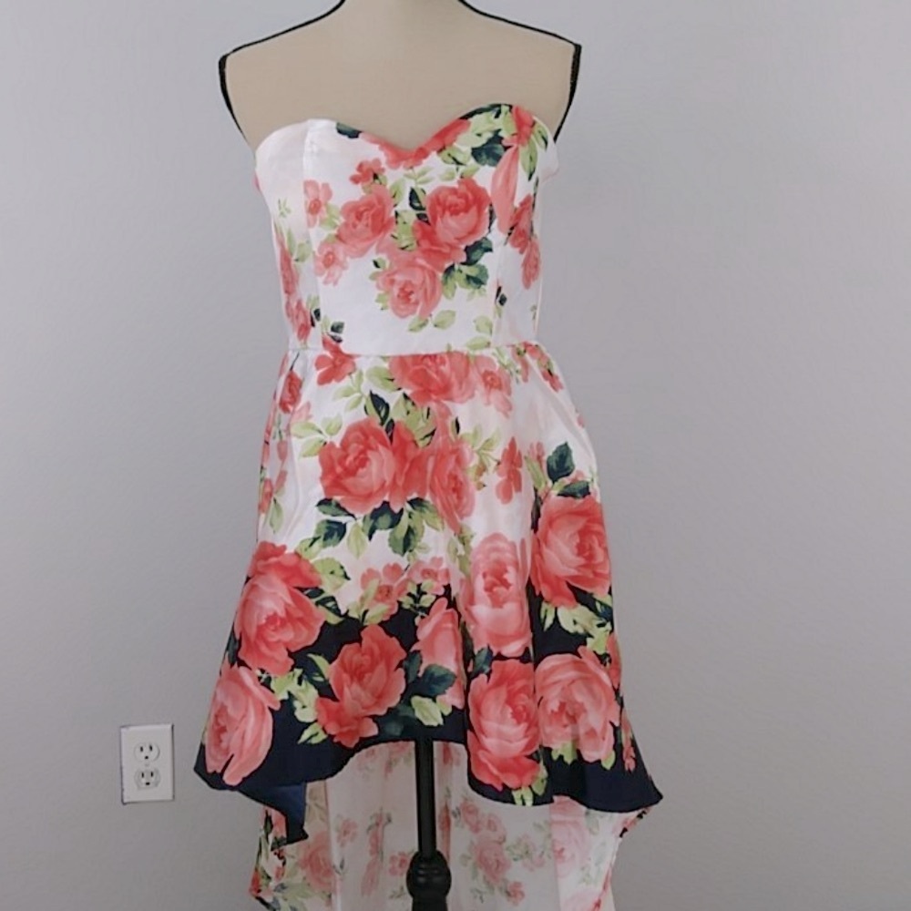 Crystal Doll Strapless Flora High-Low dress-11 Jr
